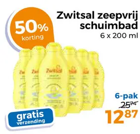 Aanbieding: Zwitsal zeepvrij schuimbad