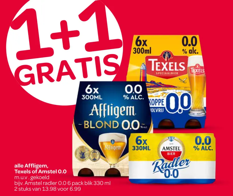 Aanbieding: Affligem, Texels of Amstel 0.0