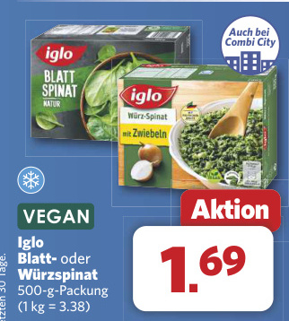 Aanbieding: Iglo Blatt- oder Würzspinat