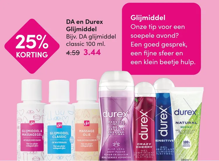 Aanbieding: DA en Durex Glijmiddel