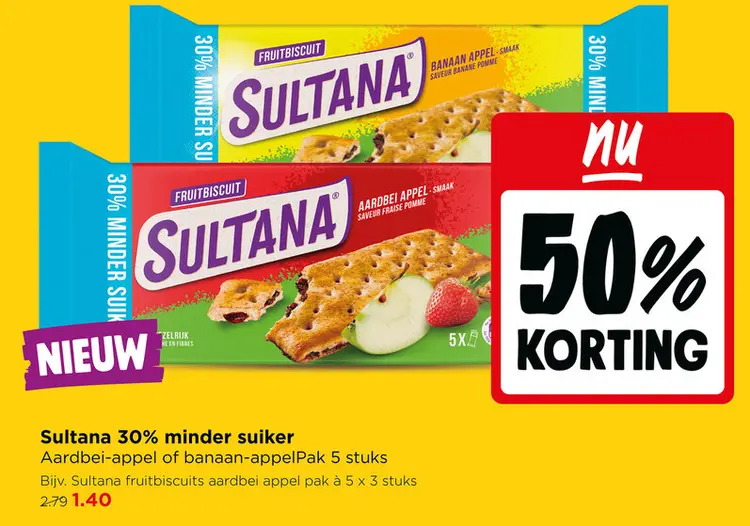 Aanbieding: Sultana 30% minder suiker