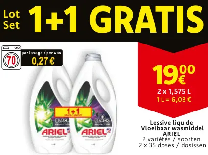 Offre: Lessive liquide / Vloeibaar wasmiddel