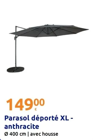 Offre: Parasol déporté XL - anthracite