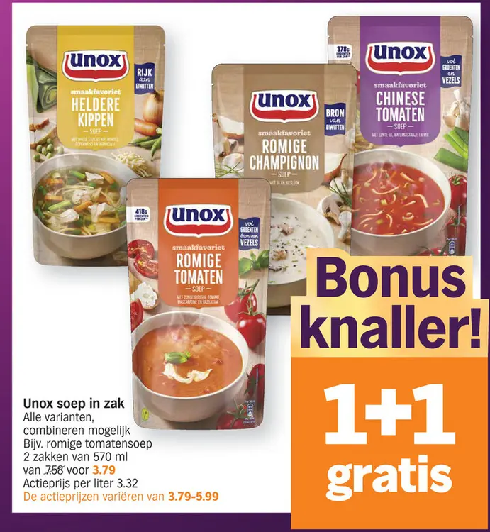 Promotie: Unox soep in zak