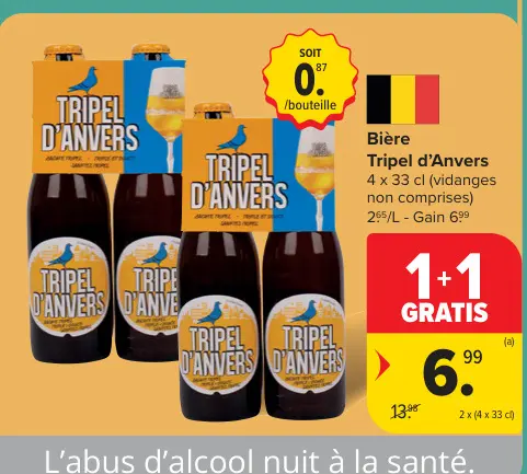 Offre: Bière Tripel d'Anvers