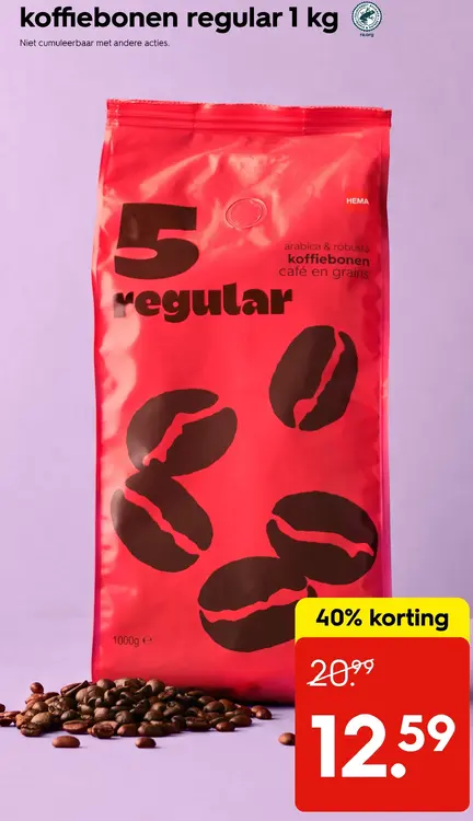Promotie: koffiebonen regular