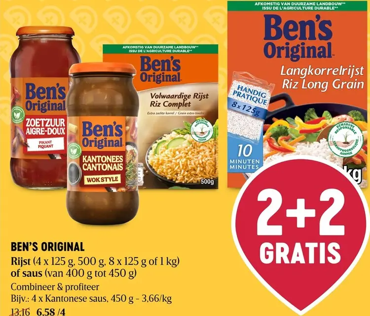 Promotie: Rijst of saus