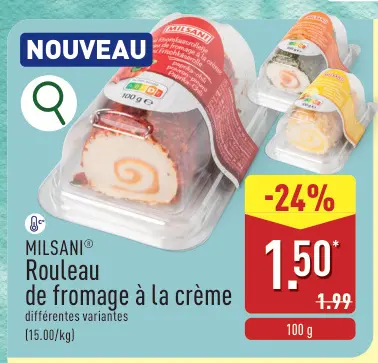 Offre: Rouleau de fromage à la crème