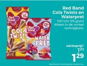 Aanbieding: Red Band Cola Twists en Waterpret