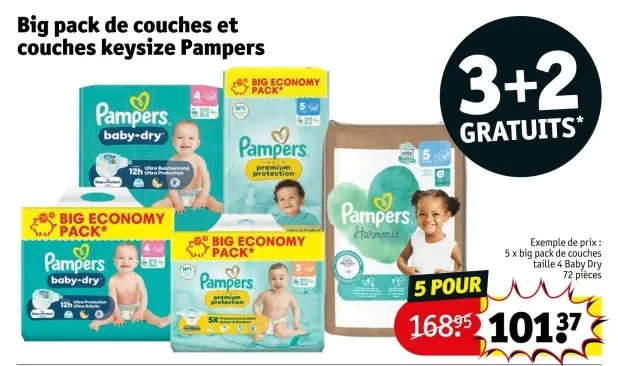 Offre: Big pack de couches et couches keysize