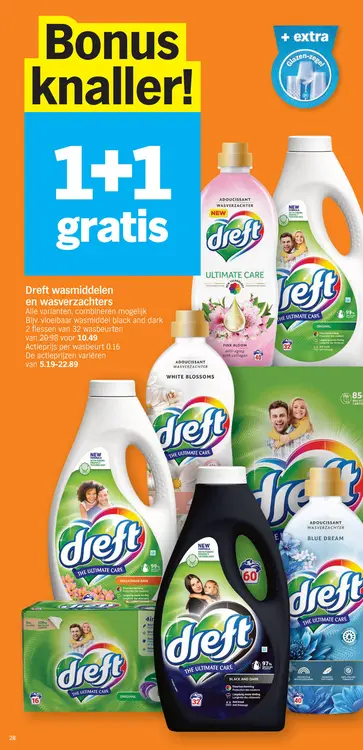 Promotie: wasmiddelen en wasverzachters