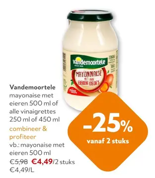 Aanbieding: Vandemoortele mayonaise met eieren