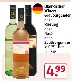Aanbieding: Winzer Grauburgunder oder Riesling oder Rosé 