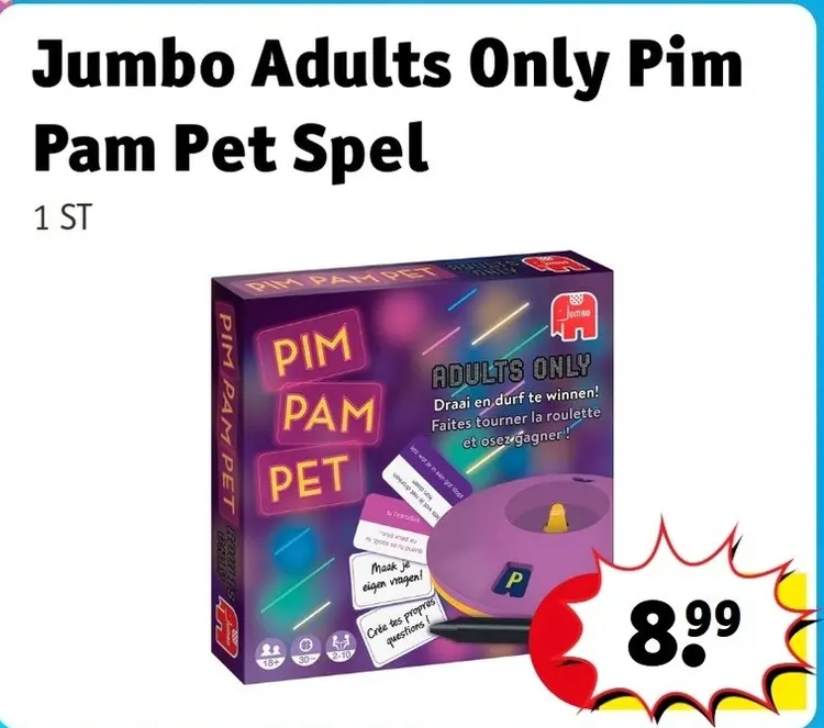 Aanbieding: Jumbo Adults Only Pim Pam Pet Spel