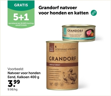 Aanbieding: Natvoer voor honden Eend, Kalkoen