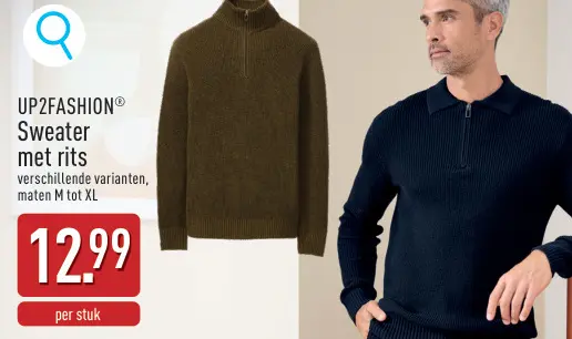 Aanbieding: Sweater met rits