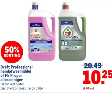 Aanbieding: Dreft Professional handafwasmiddel of Mr Prop