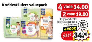 Aanbieding: Kruidvat luiers valuepack