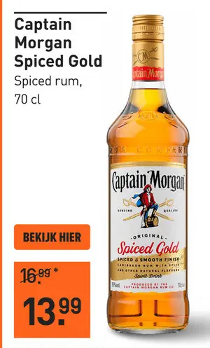 Aanbieding: Captain Morgan Spiced Gold