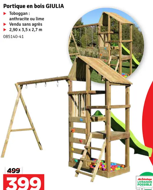 Offre: Portique en bois GIULIA