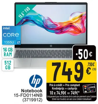 Offre: Notebook 15-FD0114NB