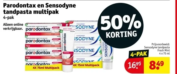 Aanbieding: Parodontax en Sensodyne tandpasta multipak