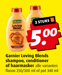 Aanbieding: Garnier Loving Blends shampoo, conditioner of