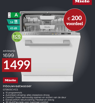 Aanbieding: Inbouwvaatwasser G7260SCVICS