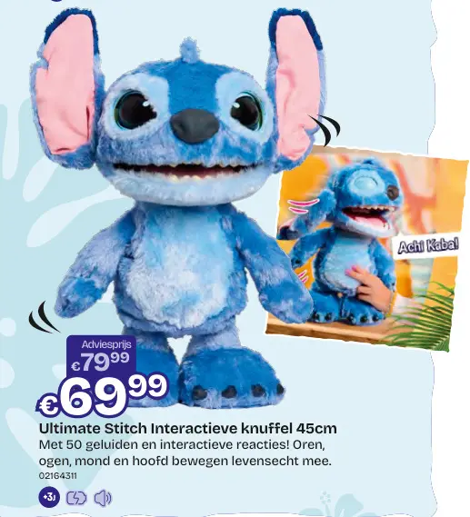 Aanbieding: Ultimate Stitch Interactieve knuffel 45cm
