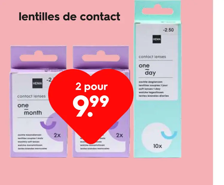 Offre: lentilles de contact