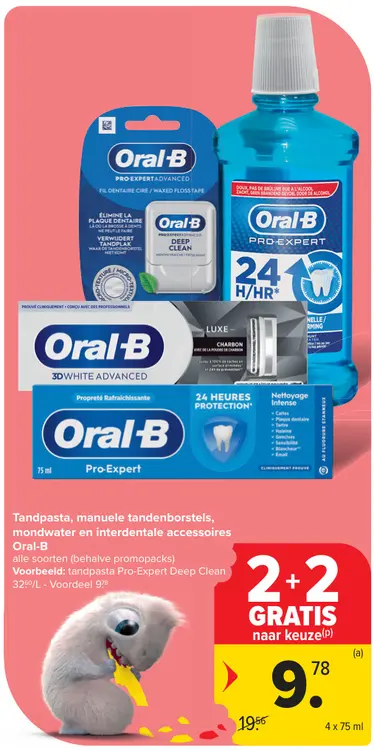 Promotie: Tandpasta, manuele tandenborstels, mondwater en interdentale accessoires