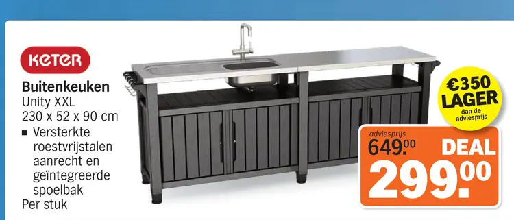 Aanbieding: Buitenkeuken Unity XXL