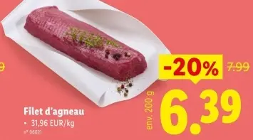 Offre: Filet d'agneau