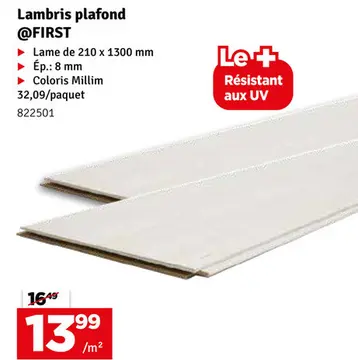 Offre: Lambris plafond