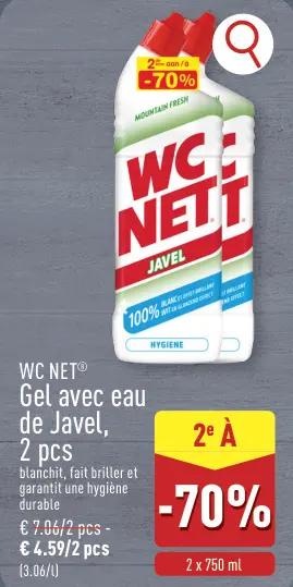 Offre: Gel avec eau de Javel
