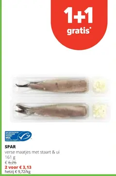 Aanbieding: verse maatjes met staart & ui