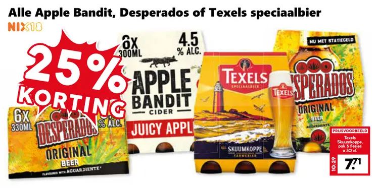 Aanbieding: Alle Apple Bandit, Desperados of Texels speciaalbier