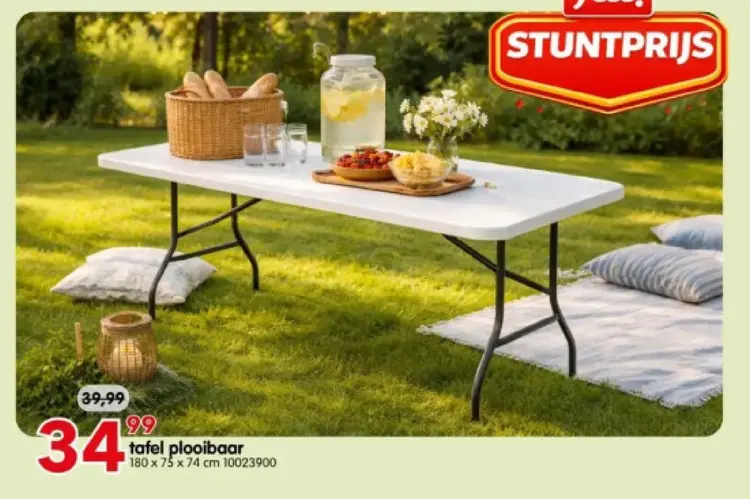 Promotie: tafel plooibaar