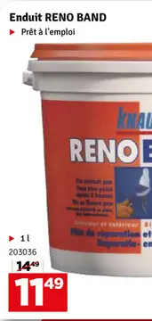 Aanbieding: Pâte de réparation et de remplissage Renoband 1 L KNAUF