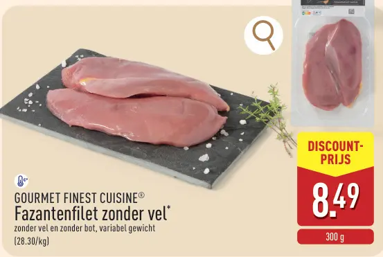 Promotie: Fazantenfilet zonder vel