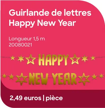 Offre: Guirlande de lettres Happy New Year