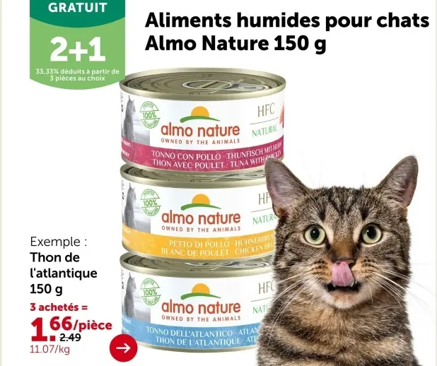 Offre: Aliments humides pour chats