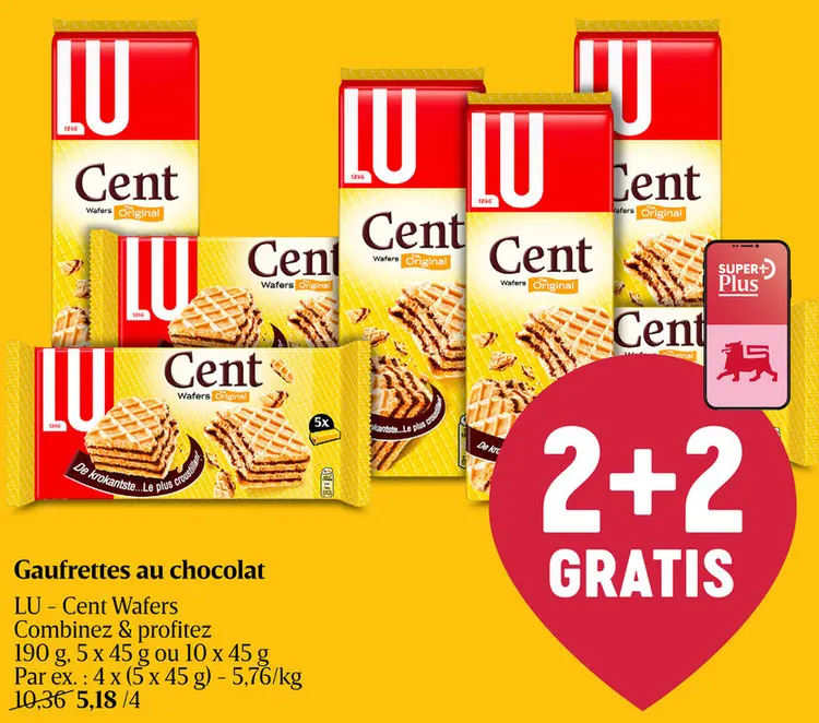 Offre: Gaufrettes au chocolat
