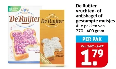 Aanbieding: De Ruijter Bosvruchten hagel & Muisjes