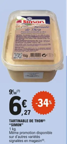 Offre: Tartinable de thon