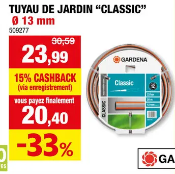 Offre: Classic tuyau d'arrosage 13mm (1/2") 20m