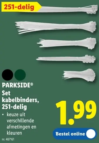 Promotie: Set kabelbinders