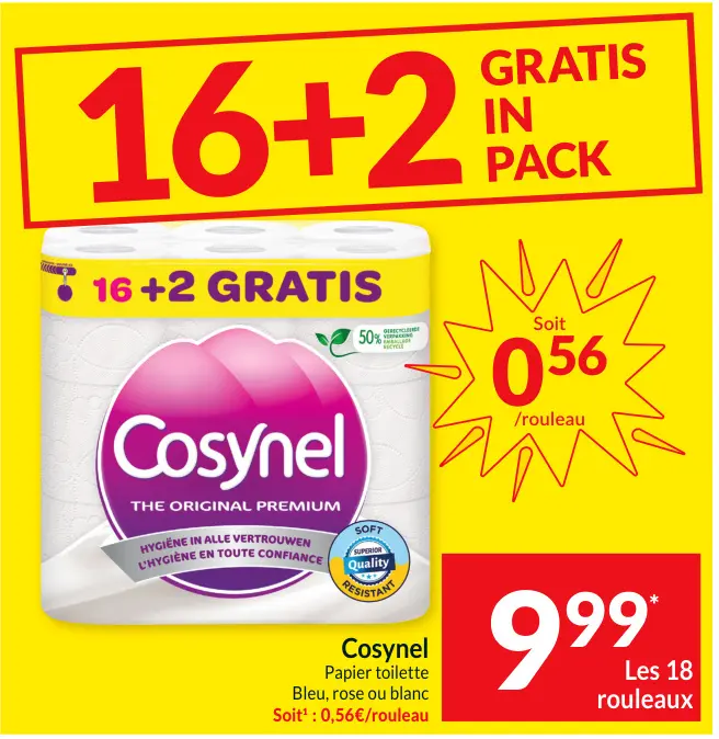 Offre: Cosynel Papier toilette