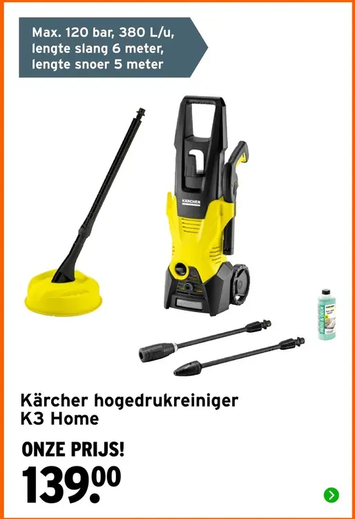 Aanbieding: Kärcher hogedrukreiniger K3 Home