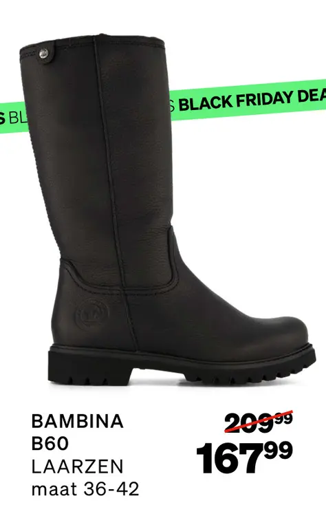 Aanbieding: Panama Jack Bambina B60 Laarzen zwart Leer Gevoerde schoenen - zwart
